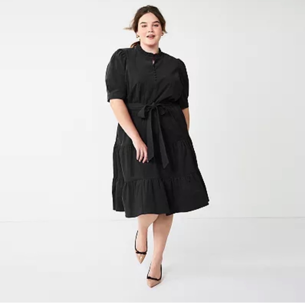 NWT Draper James short sleeve button front dress